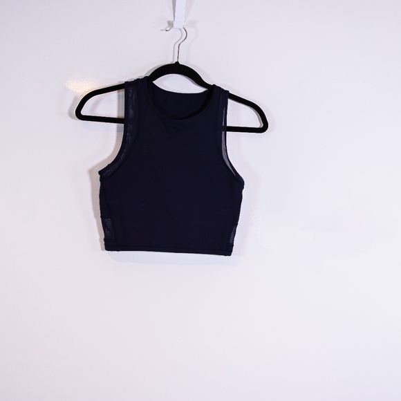Lululemon Women's Keep It Cropped Mesh Racerback Sleeveless Tank Top Black M - Picture 1 of 3